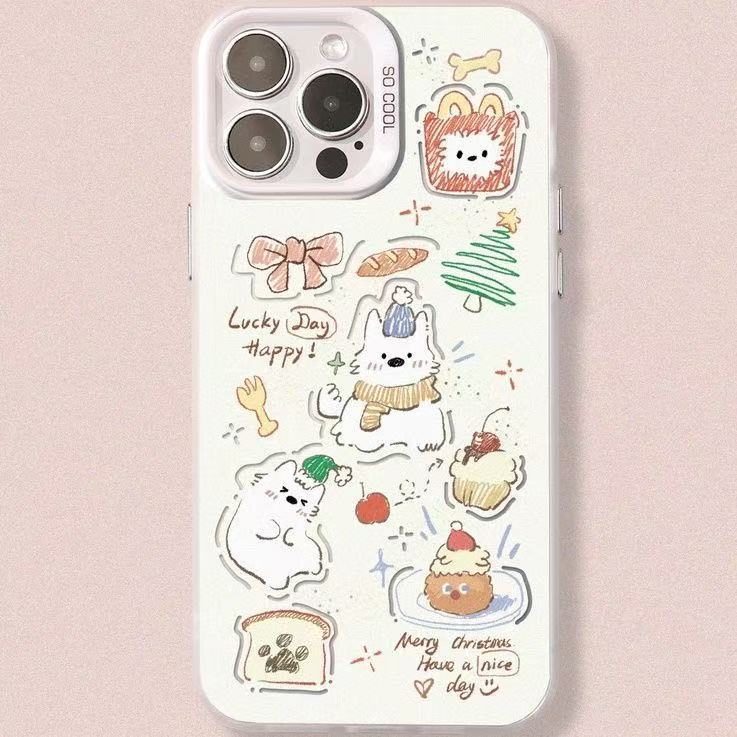 Nuevos postres japoneses y coreanos para iPhone 16 funda para teléfono móvil Apple 15promax/14 anti-caída 13pro12 lindo