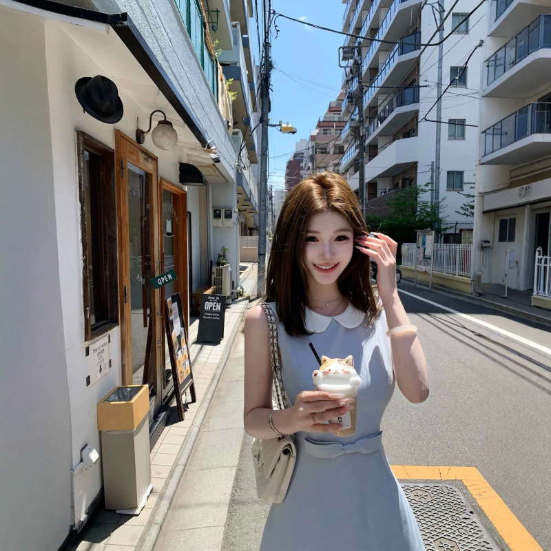 05/26 Jmshop Miss Windsor Tr Twill Suit Material Doll Collar Dress A-Line Sleeveless Tank Dress 05/26 Jmshop Miss Windsor Tr Twill Suit Material Doll Collar Dress A-Line Sleeveless Tank Dress