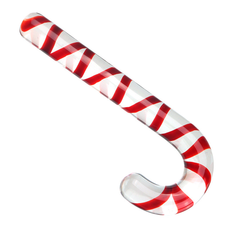 Borosilicate Glass Dual-Use Dildo and Anal Beads, Red, Large Size — detail image 6