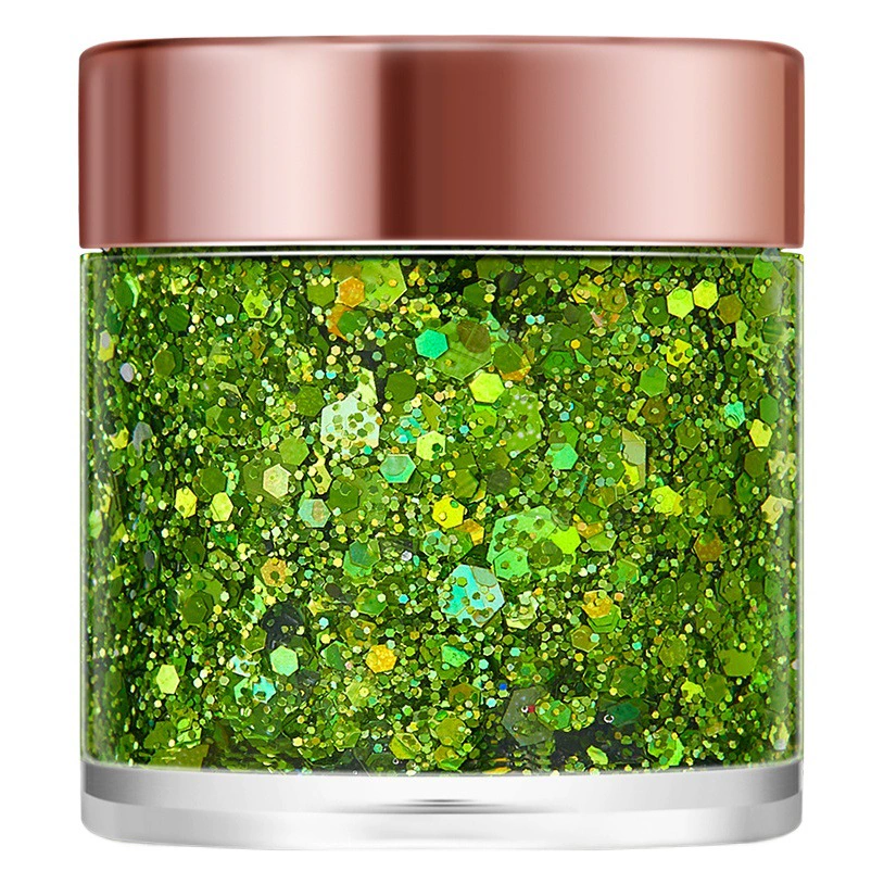 Трансграничный Новый макияж блеск блестки блеск гель голографический лазер Металлические тени для век Волосы на теле