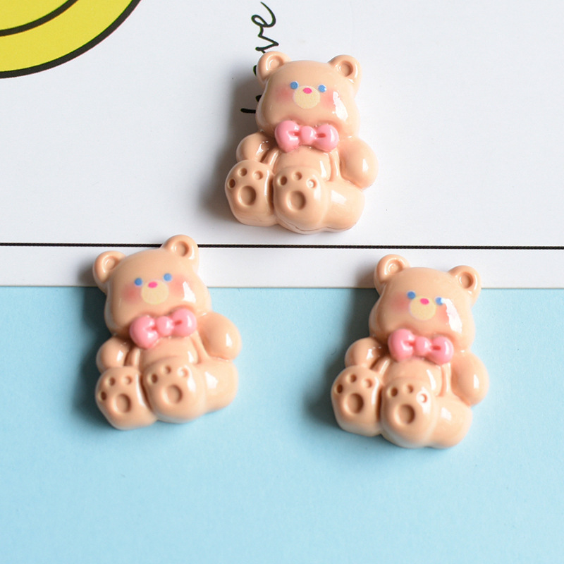 かわいい光沢のある甘い漫画バニーベアケーキツリーケーキ樹脂ジュエリーアクセサリー DIY 手作り材料|undefined