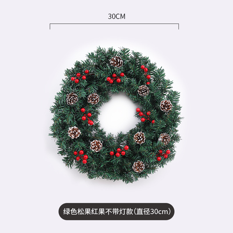 녹색 소나무 콘 빛이없는 붉은 과일 (직경 30cm)