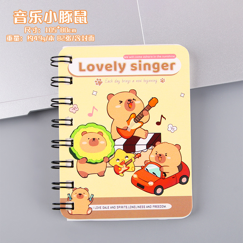 Creativo A7 bobina de flip lateral libro de palabras de bolsillo libro de cuaderno mini cuaderno A7 cuaderno al por mayor