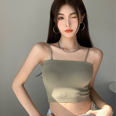 Cross-border women's new style with detachable shoulder straps, bandeau top and integrated backless top, can be paired with beautiful back top.