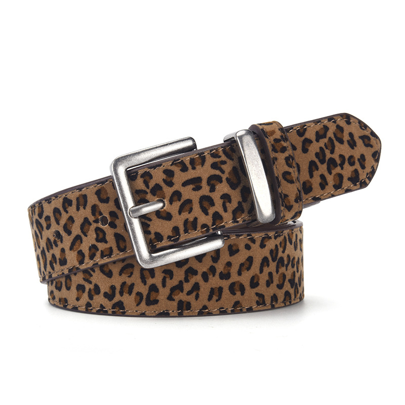 Cinturón de Gamuza Sintética con Estampado de Leopardo de PU con Hebilla de Aguja image 10