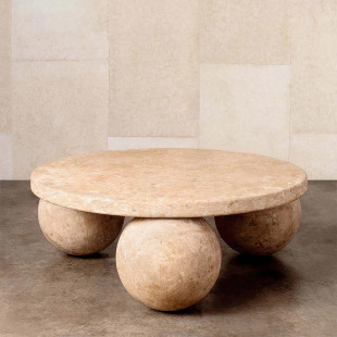 Side Table Coffee Table Ornaments Off-White Hole