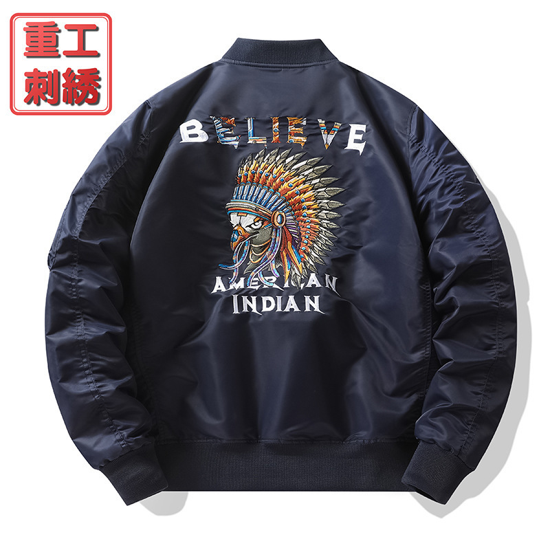 Spring and Autumn 2022 New Air Force Bomber Jacket Men's Embroidered Baseball Suit Military Jacket Cross-border Work Jacket