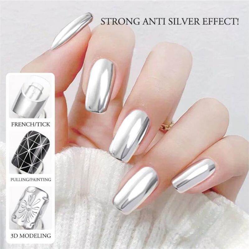 Mirror Series Canned New Mirror Metal Gel Silver Reinforced Painting Gel Nail Polish Gel for Nail Art Mirror Series Canned New Mirror Metal Gel Silver Reinforced Painting Gel Nail Polish Gel for Nail Art