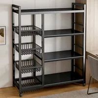 New kitchen multi-functional storage rack floor-standing multi-layer microwave oven oven storage storage shelves wholesale