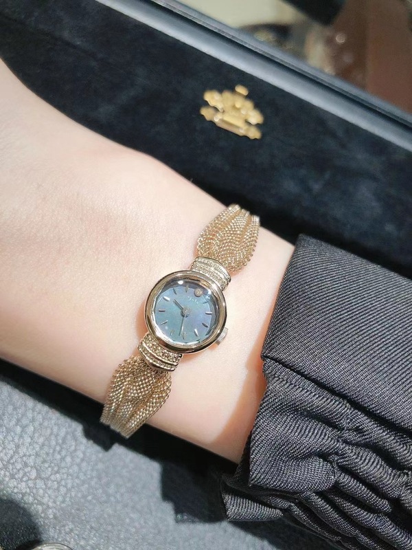 Agete同タイプ中古腕時計ミニ秀気角型麦穂レディース角型レトロ石英時計watch|undefined