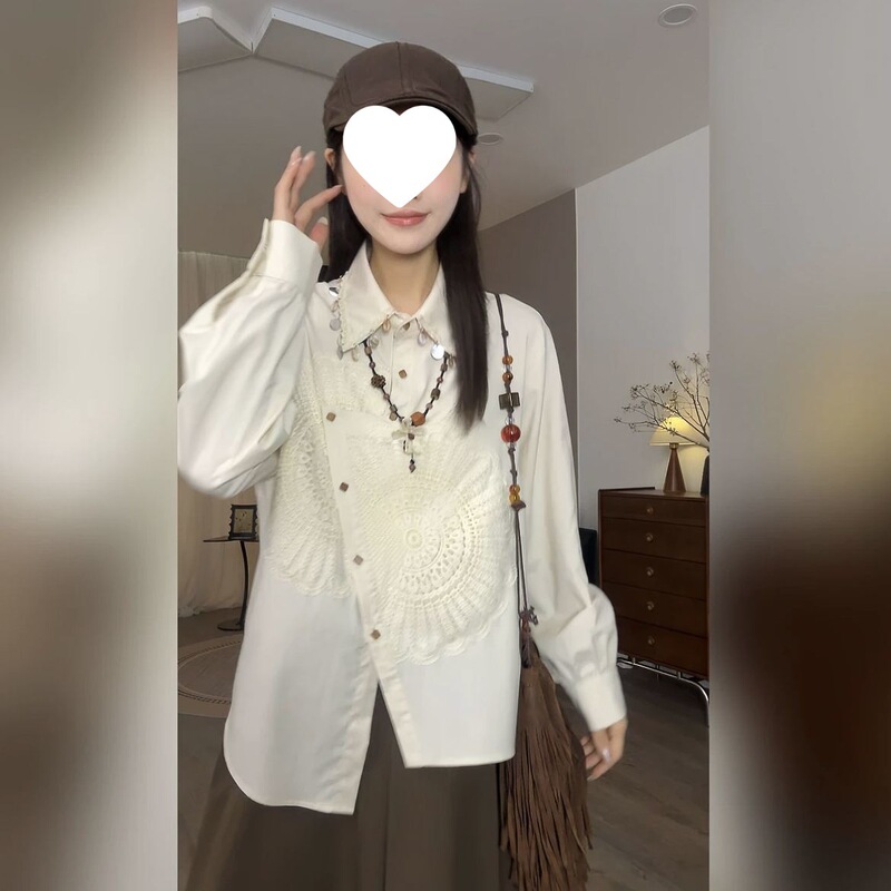 2025 New Autum Design, Casual, Fashionable, Versatile, Niche Sun Long-Sleeved Shirt for Women