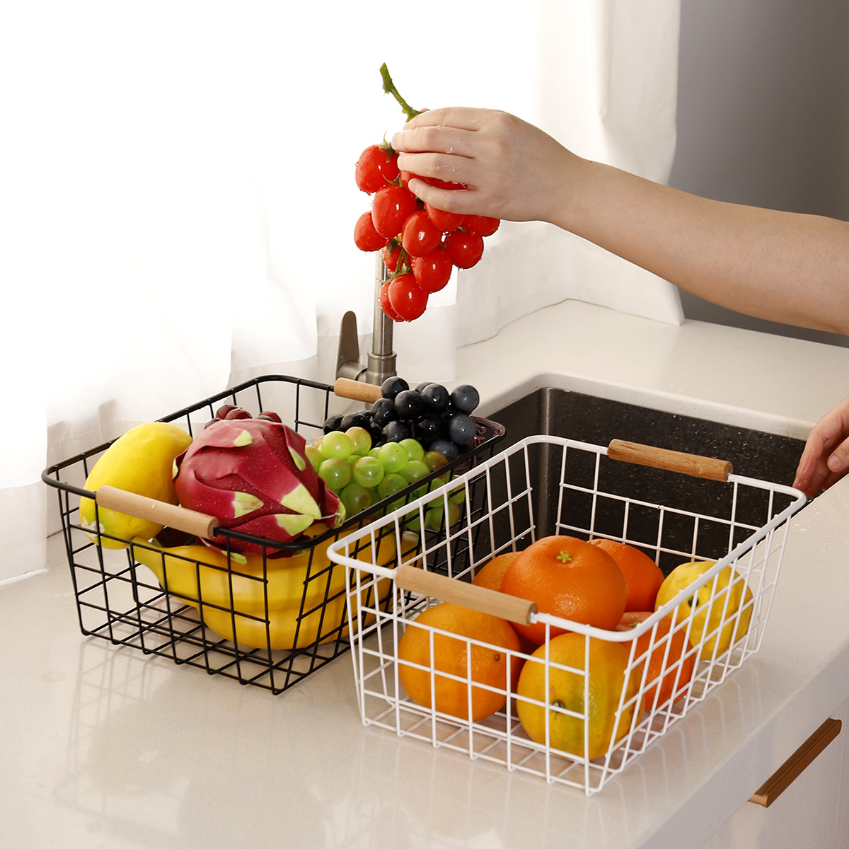 Cestas de almacenamiento de congelador transfronterizo Cestas de almacenamiento de cocina Cestas de almacenamiento de congelación Cestas de almacenamiento de congelador