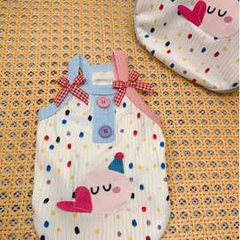 宠物狗狗衣服夏季薄款公主风波点连身裙泰迪比熊博美小型幼犬服装