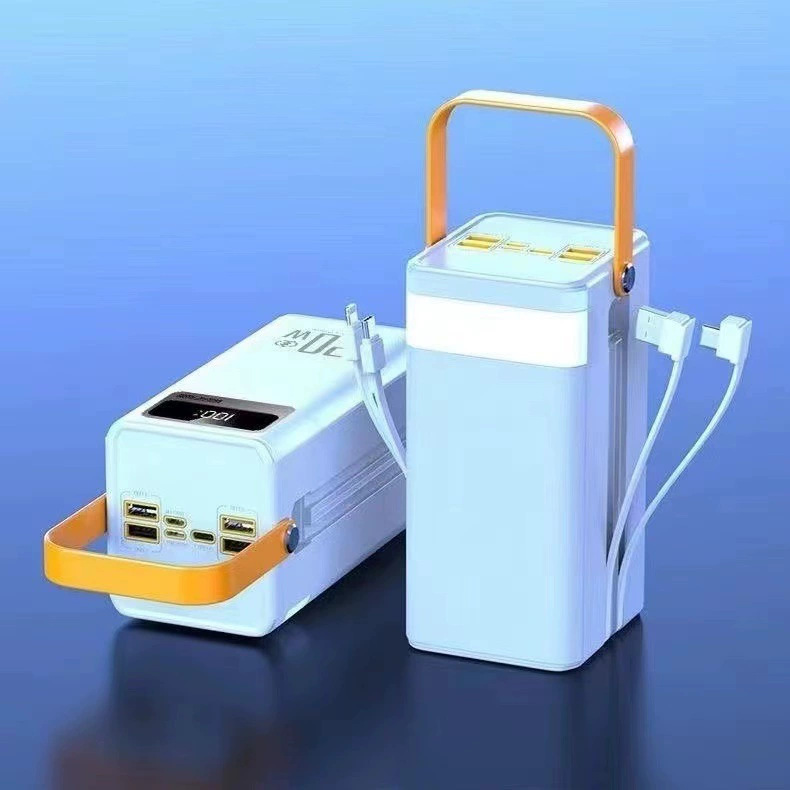 Op zonne-energie werkende powerbank met een extra grote capaciteit van 200.000 mAh, 120W snelladen en inclusief kabel._voghion.com