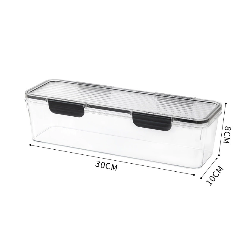 PET Noodle Storage Box QC3791, PET+TPR Airtight Stackable, Small & Large