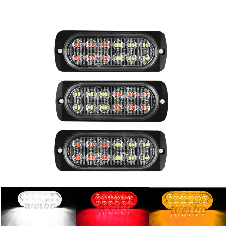Трансграничный грузовик 12-24 В боковая сигнальная лампа кузова 12 светодиодов ультратонкая вспышка стробоскоп габаритный свет грузовика