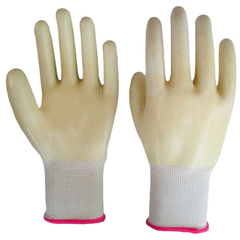 创信白P358纯白胶挂胶浸胶手套 耐磨防油耐高温防护手套劳保手套