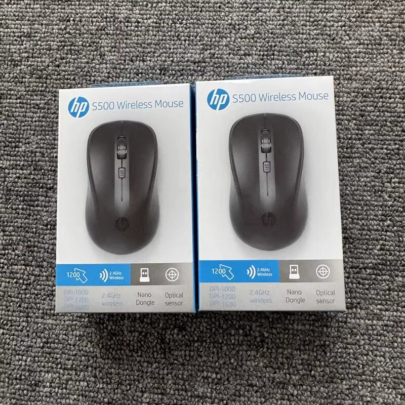 In-Stock Hp/Hp S500 Wireless Mouse 2.4g Desktop Laptop Office Female Business Home Use Optical