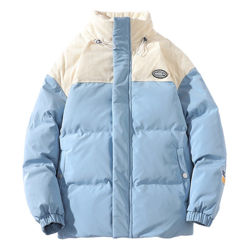 Invierno nuevo collar de pie de los hombres abrigo de algodón acolchado de algodón de los hombres y engrosamiento abrigo de algodón acolchado estilo coreano de moda suelta abrigo de algodón acolchado moda de los hombres
