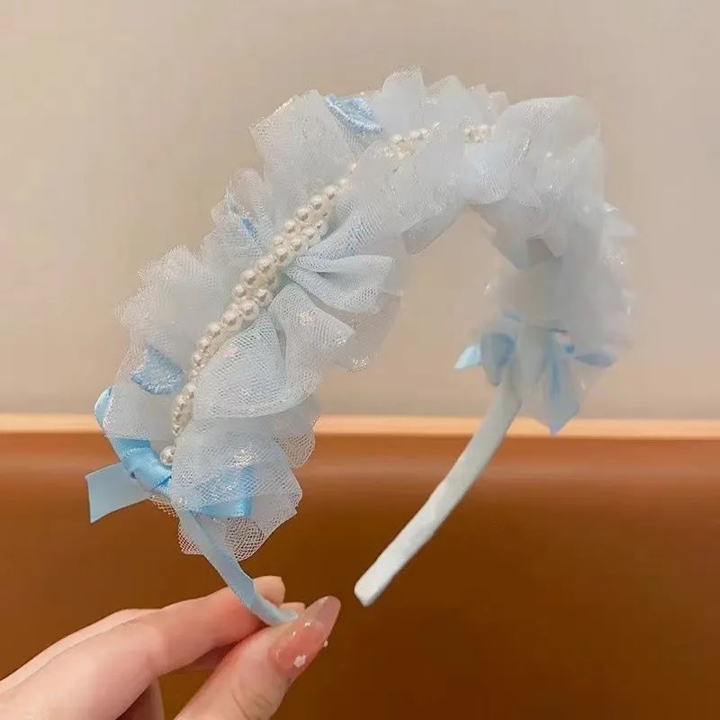 Băng đô lưới ngọc trai [xanh]