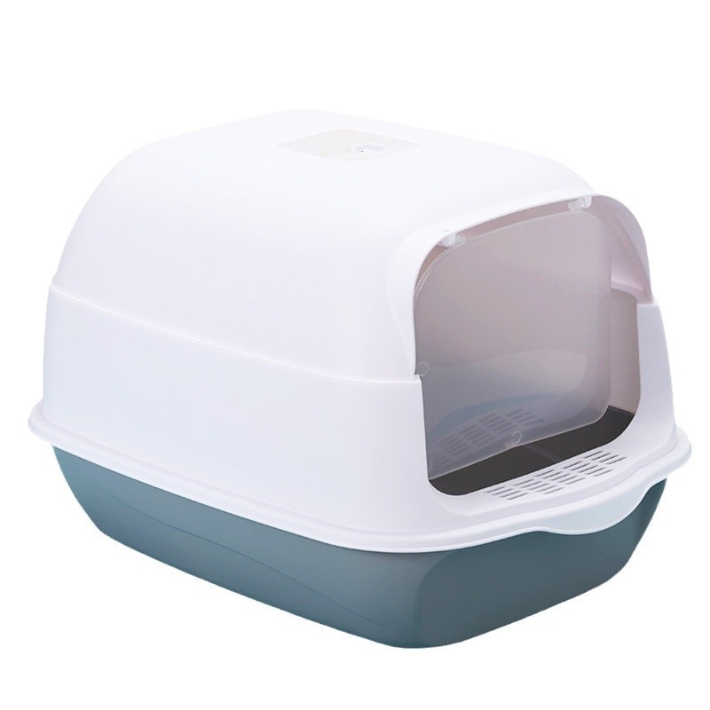 猫砂盆全密閉型猫トイレ超大型脱臭防止外はね砂付き小猫砂糞盆猫用品|undefined