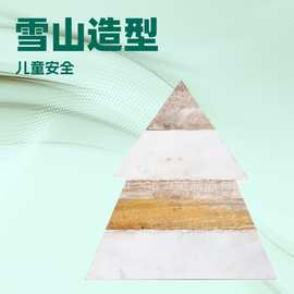 祖母绿圣诞树大理石板 大理石拼木砧板 雪山三角形菜板