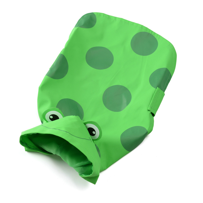 Pet Supplies Pet Raincoat Large and Small Dog Mist Pad Raincoat Green Frog Cute Cartoon Image