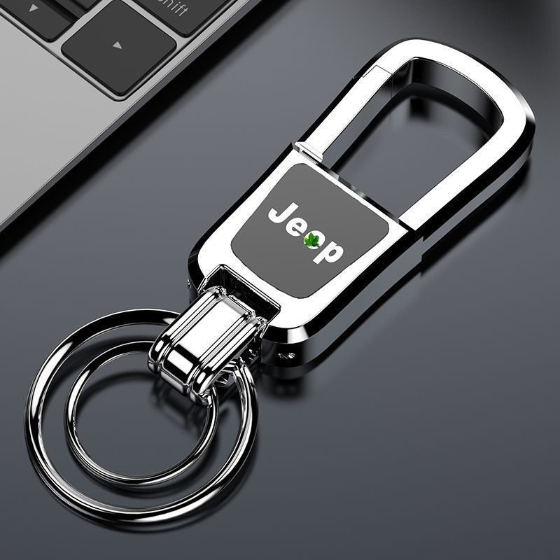 Llavero del coche de los hombres de gama alta láser grabado láser anti-perdido cintura creativa colgante llavero logotipo del coche nombre de la familia letras