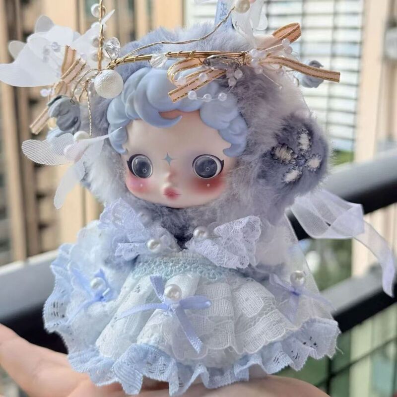 泡泡玛特娃衣冬日乐章SKULLPANDA光织园10cm皑雪歌晨露衣服着替|undefined