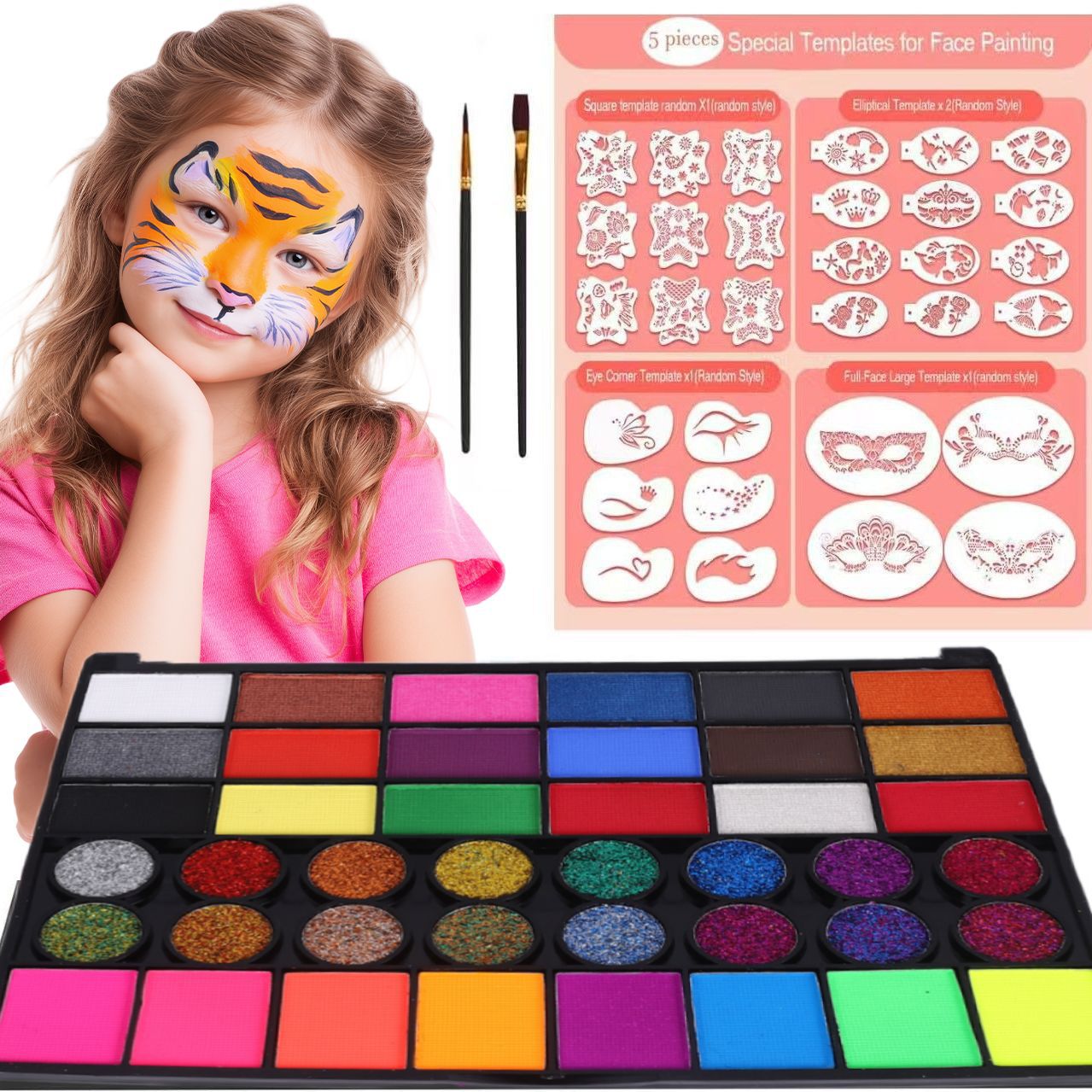 Transfronterizos nuevos 42 colores solubles en agua pintura corporal set de pintura infantil crema de pintura de la Copa del Mundo de fans de vacaciones