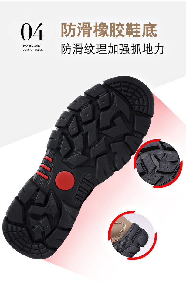 Giày lười nam da mềm đế bằng chống trượt miệng nông thoáng khí — kaki, đen chi tiết 11