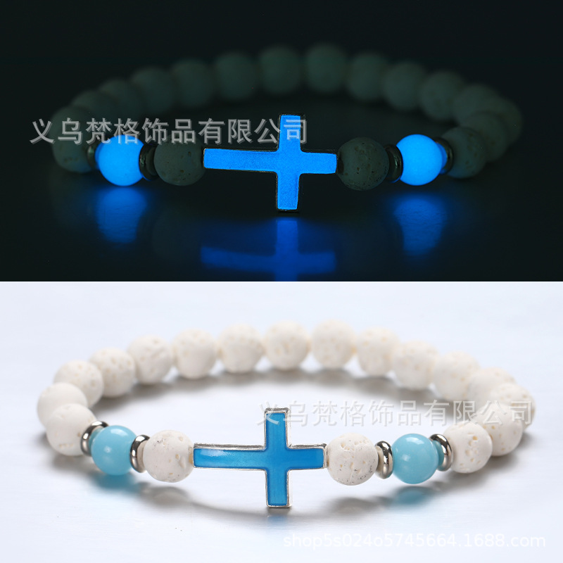 흰색 화산석 파란색 빛나는