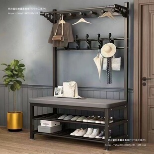 Shoe Changing Stool Shoe Cabinet Household Hanger Integrated Door Entrance Multi-function Sitting Storage Soft Bag Cushion Shoe Rack