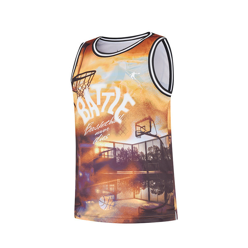 Jordan Men's Tank Top 2026 Summer New Model Full Print Basketball Sports Trendy Fashion Breathable Top