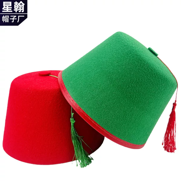 Advertising Promotion Logo Turkish Tassel Felt Hat Ethnic Felt Cloth Hat