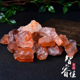 厂家批发天然红胶花原石 水晶原石 香薰石扩香石水晶装饰品消磁石