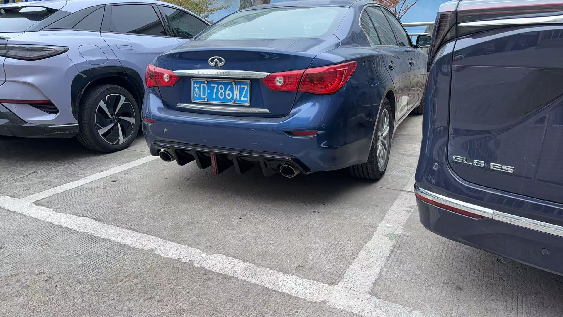 Suitable for 14-17 Q50L Modified Rear Lip with Lights or Without Lights, Rear Lip Spoiler