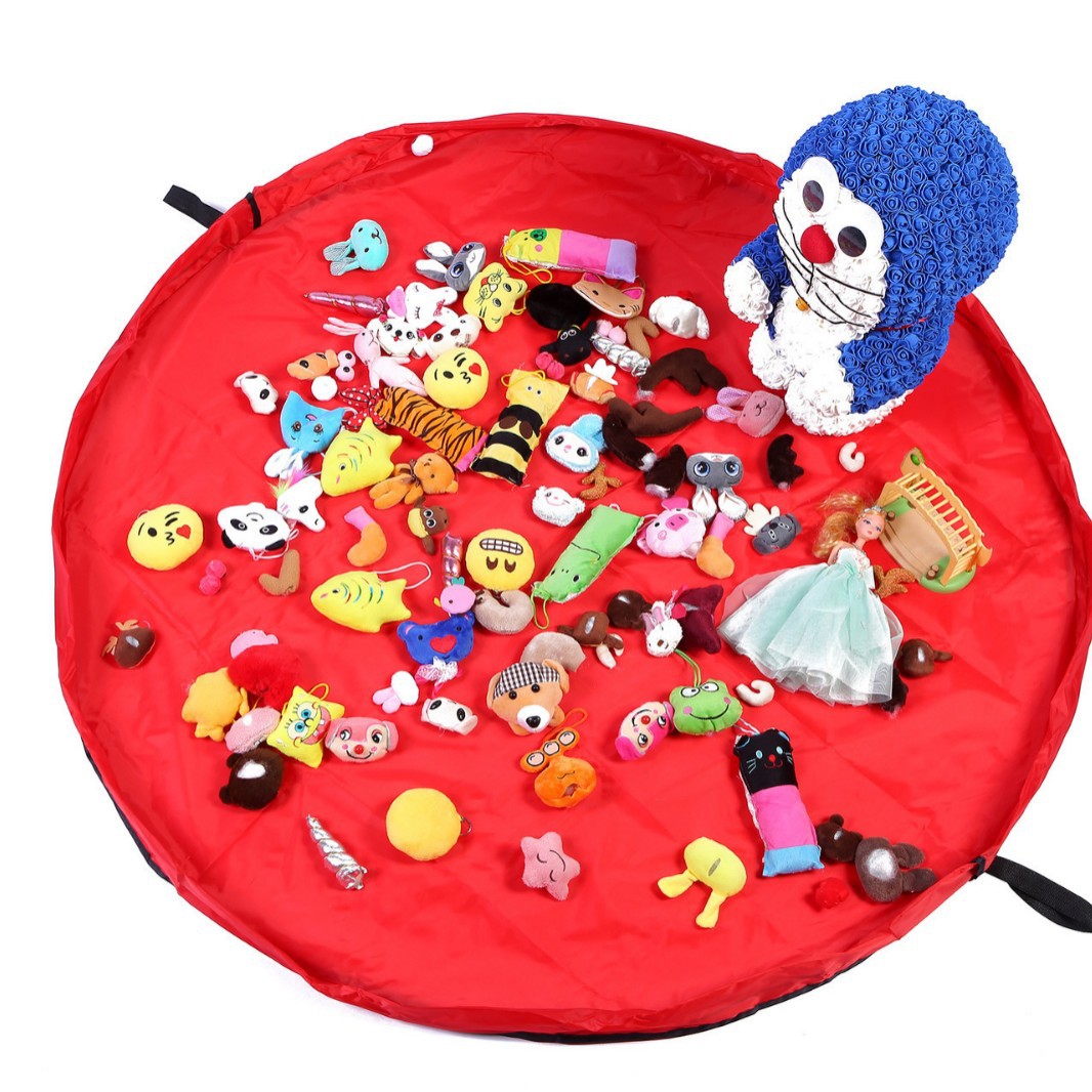 Venta caliente transfronteriza bolsa de almacenamiento de juguetes para bebés multifuncional de gran tamaño bolsa de almacenamiento de juguetes impermeable bolsillo con cordón
