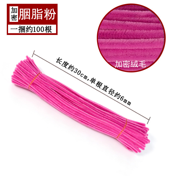 Varillas de felpa encriptadas de 42 colores, tiras para raíces de cabello, materiales populares para ramos hechos a mano, fabricante de varillas de felpa.