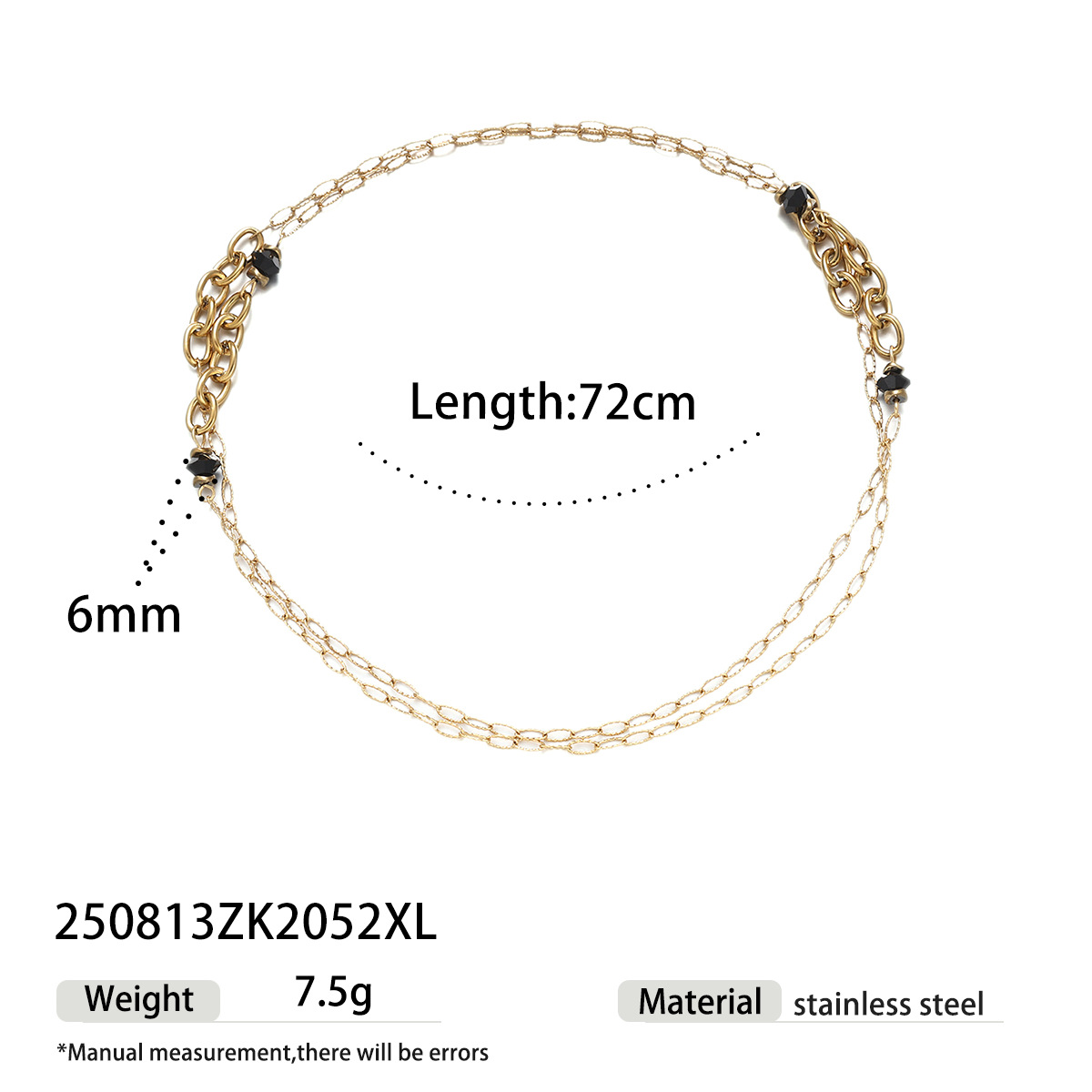 Collar de acero inoxidable TENA Europa y América de lujo ligero nicho colgante de piedra natural colgante de cuentas de titanio no se desvanece joyería collar