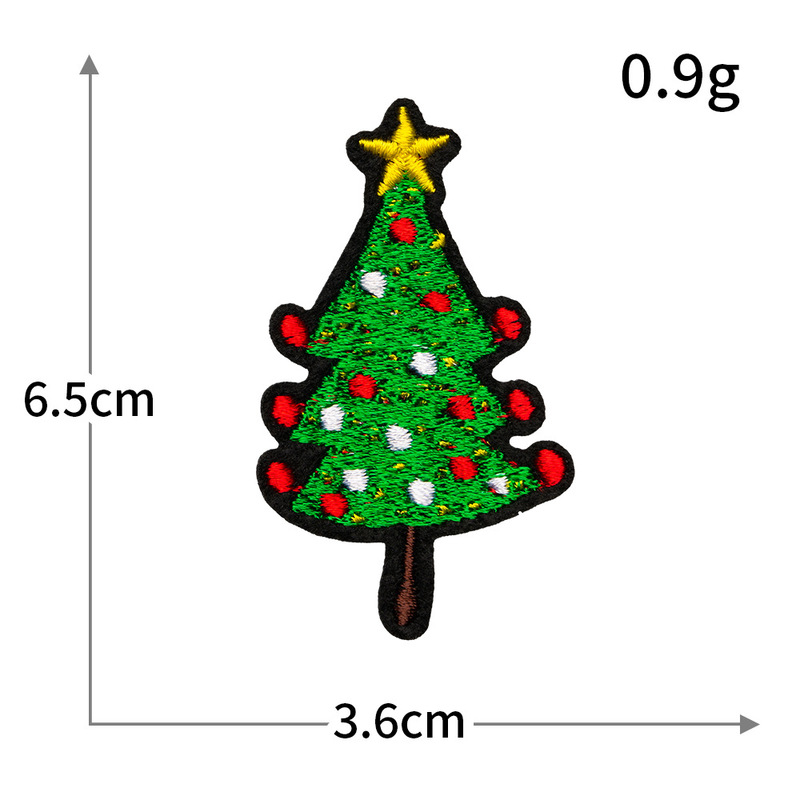 クリスマスシリーズ刺繍布ステッカーヘラジカ雪だるまベルコンピュータ刺繍縫製不要の服やバッグ DIY 装飾ステッカー|undefined