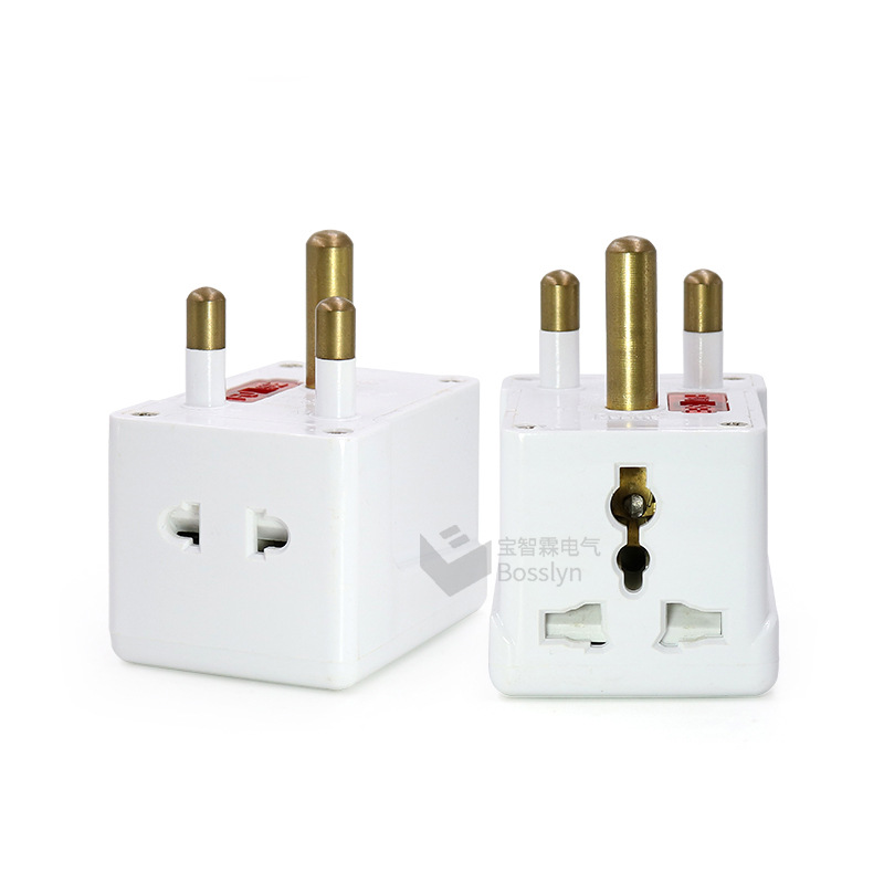 供应大南非转多功能转换插头 15A三圆插脚转接头一转三插头CE认证