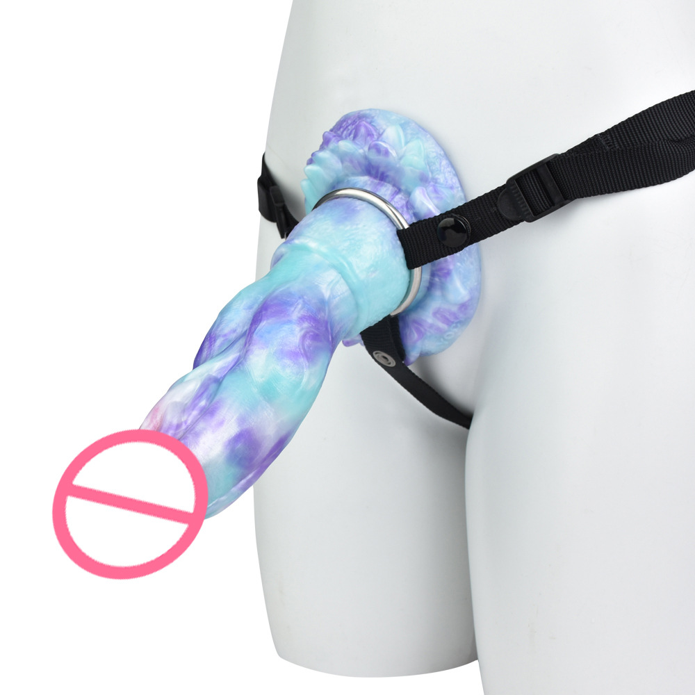 Dragón de hielo Polla pene de silicona líquida juguetes sexuales para adultos Yin anal de doble propósito clímax equipo juguetes sexuales para casa