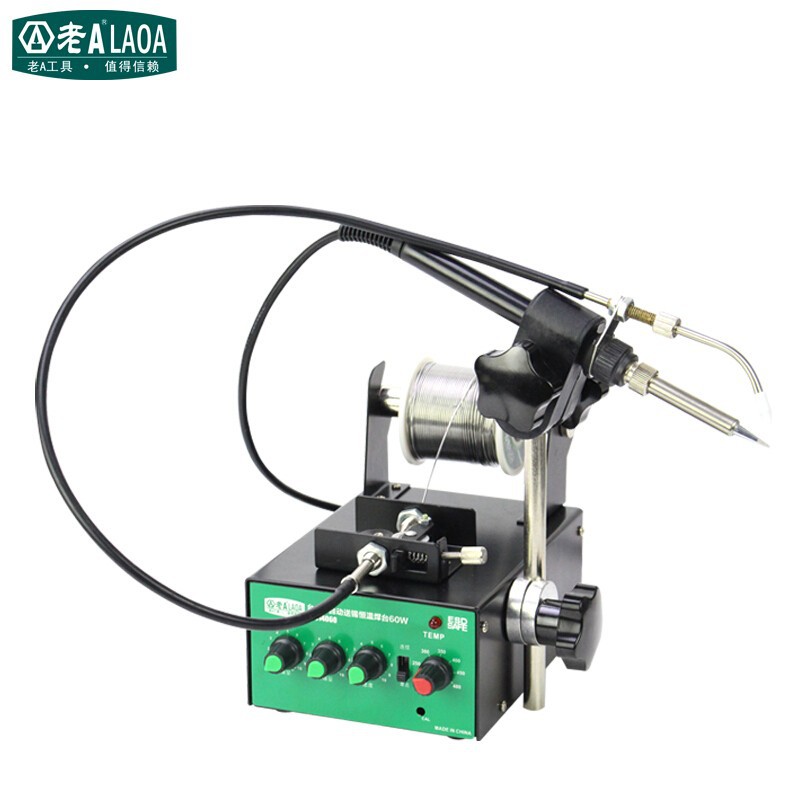 老A LA814060 半自动送锡控温焊台恒温电烙铁电焊台 60W