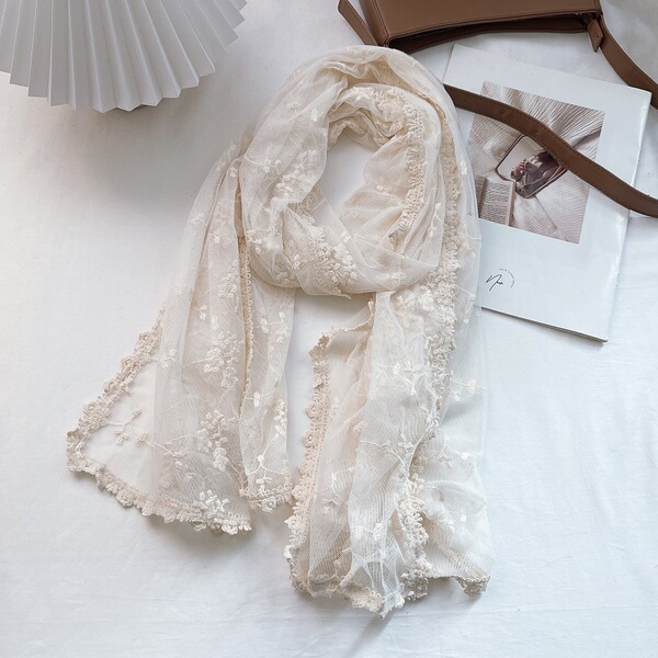 autumn lace transparent white cloak