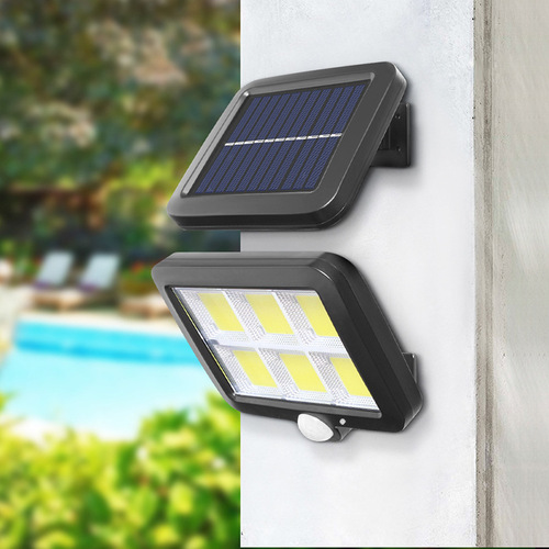 Cross-border solar split 56LED sensor light outdoor floodlight courtyard street light wall light garage light
