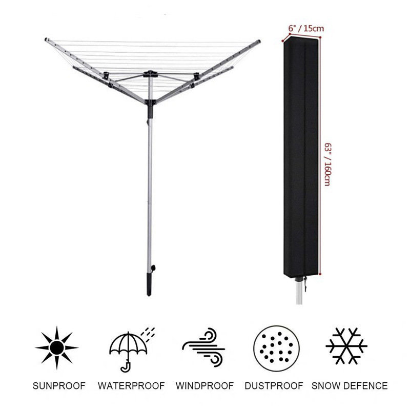Cross-border ebay210D courtyard rotating clothes hanger cover laundry line cover furniture cover dust-proof rain-proof sun-proof