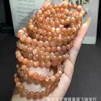 Натуральный золотой песок оранжевый лунный браслет корица розовый лунный свет кошачий глаз сильный свет оранжевый лунный свет кристалл браслет diy аксессуары