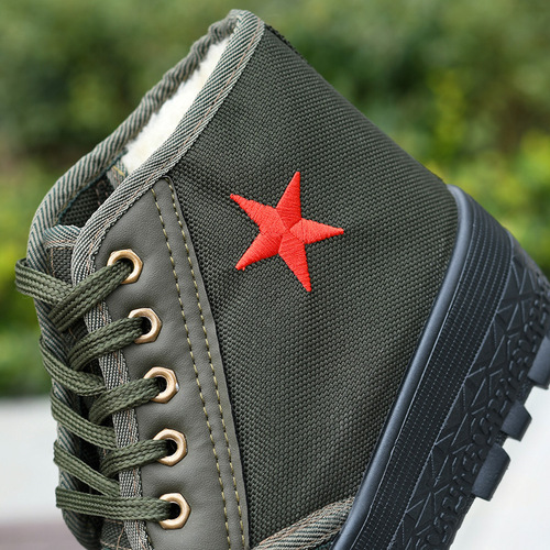 [Red Star Cotton Shoes] Cotton Liberation Shoes, Thickened and Velvet Non-slip Warm Training Shoes, Labor Insurance Shoes, Construction Shoes, Cotton Shoes
