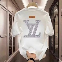 欧洲站T恤男高端短袖2025夏季大牌经典印花休闲时尚百搭圆领半袖